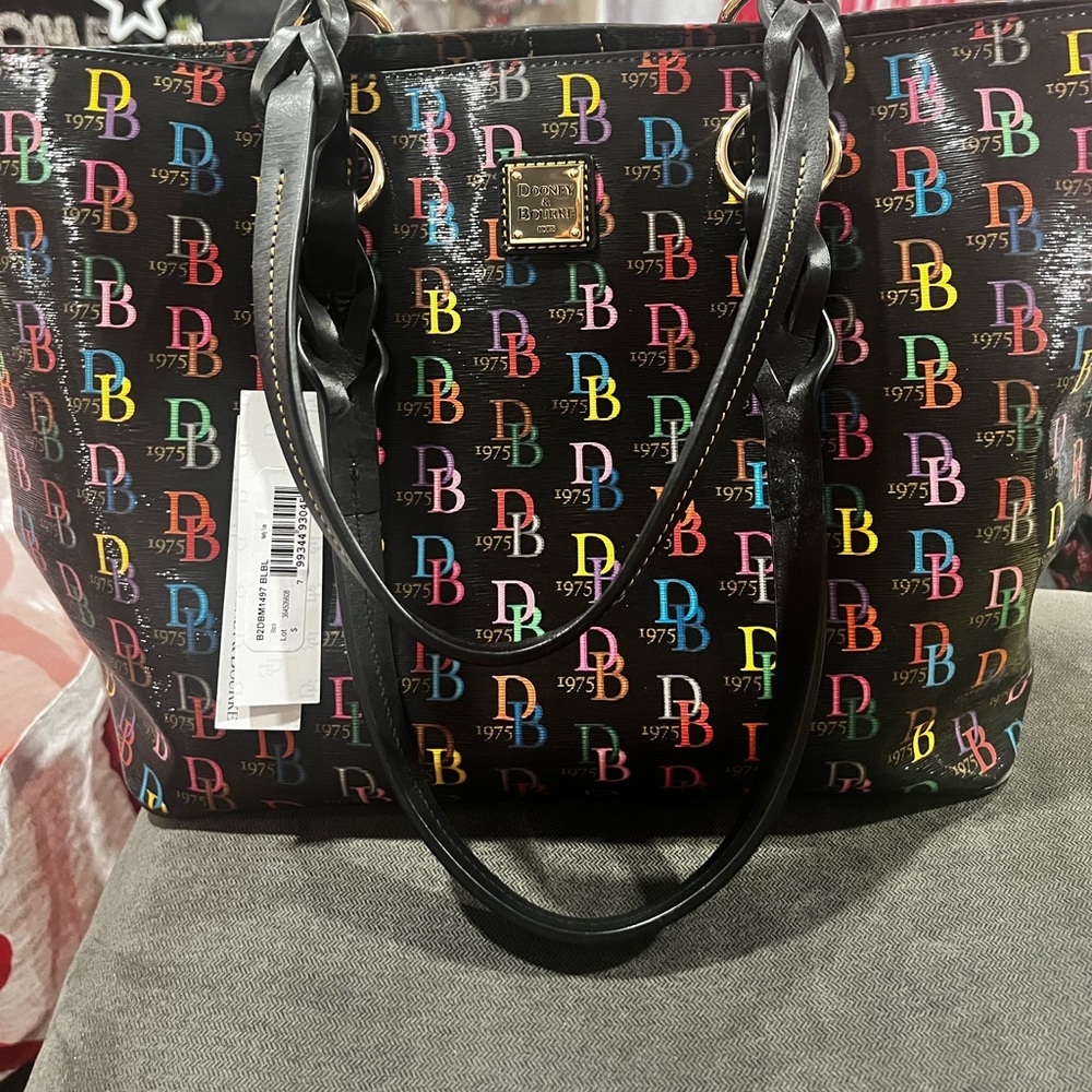 Authentic Multi colored Dooney & Bourke tote